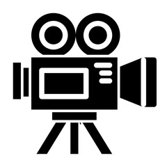 modern video recorder glyph icon