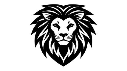 lion silhouette icon, side view. symbol of courage, bravery and power