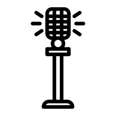 mic line icon