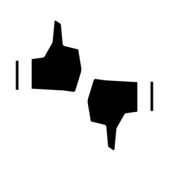 like it and dislike solid icon
