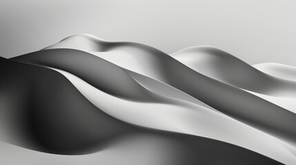 Abstract 3D Wavy Shapes Background