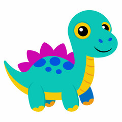 a cute and colorful dinosaur