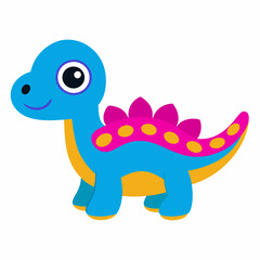 a cute and colorful dinosaur
