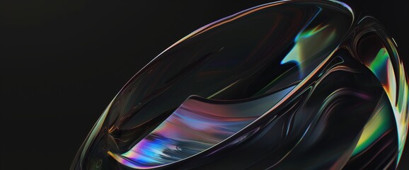 Dynamic Colorful Light Trails Dark Background