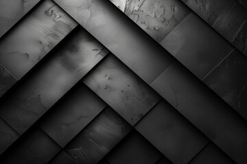 3D Overlapping Black Panels Background