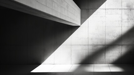 Contemporary Concrete Space Light and Shadow Background