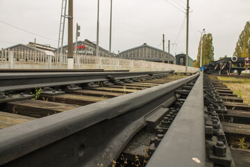 Fototapeta premium Railway tracks. Railway station. Railway tracks