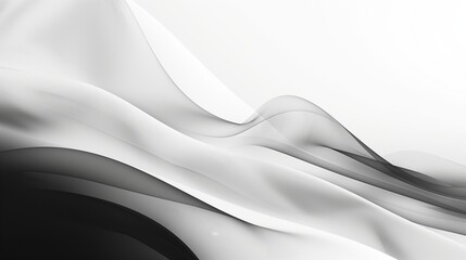 Dynamic Black and White Gradient Waves Background