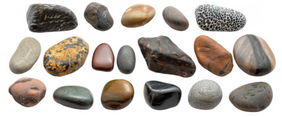 Collection of Smooth Stones and Pebbles