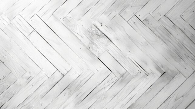 Seamless texture of white parquet floor laid in a herringbone pattern
