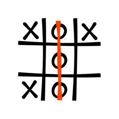 Hand Drawn Tic Tac Toe Game