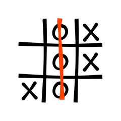 Hand Drawn Tic Tac Toe Game
