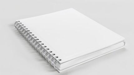 Isolated Section of White Spiral Notebook