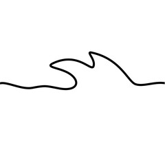 One Line Drawing Sea Wave