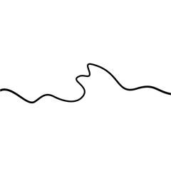 One Line Drawing Sea Wave