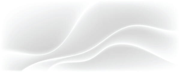 White soft luxury geometric abstract background with waves effect. Minimal modern graphic design element cutout style concept for banner, flyer, card, or brochure cover
