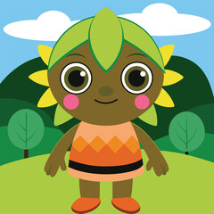 Naklejka premium different types of cartoon people / animals vector art illustration 