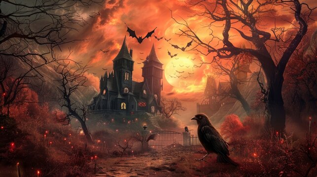 Handcrafted Halloween Invitations, Gothic Elegance, Spooky Soirée Essentials, Vintage Witch and Ghost Motifs, Ideal for Adult Halloween Parties