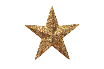 Golden Star PNG Isolated on Transparent Background