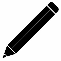 pencil Black silhouette
