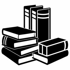 Books Black silhouette