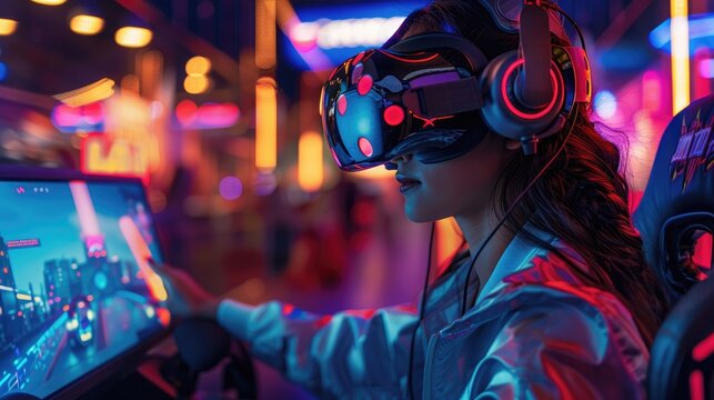 Gaming Joyride: Colorful Adventures with Headsets