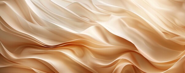 Obraz premium Abstract background with flowing curved lines in warm beige tones