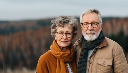 woman man outdoor senior couple happy lifestyle retirement together smiling love fun elderly active vitality nature mature