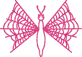  Butterfly with cobweb wings, Halloween decoration.
