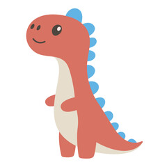 Funny dinosaur. Vector illustration on white background