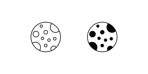 moon set icon with white background vector stock illustration