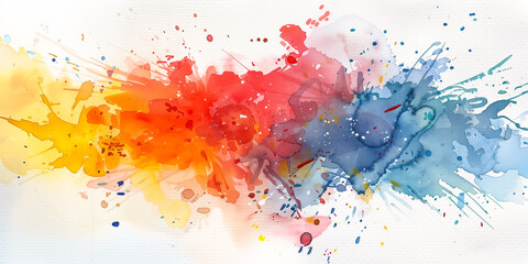 colorful watercolor splash background.	