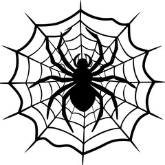 spider, web, halloween, insect, vector, illustration