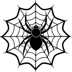 spider, web, halloween, insect, vector, illustration
