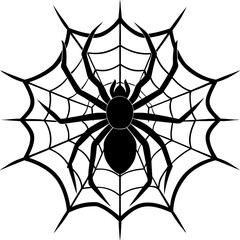 Fototapeta premium spider, web, halloween, insect, vector, illustration