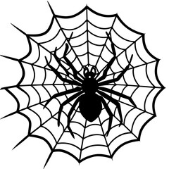 Fototapeta premium spider, web, halloween, insect, vector, illustration