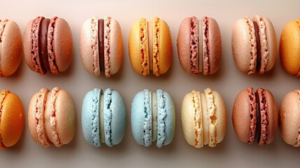 Obraz premium Colorful French Macarons