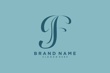 letter f design with modern concept