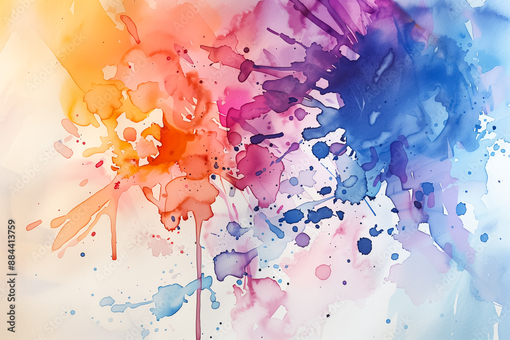 Canvas Prints colorful watercolor splash background.	