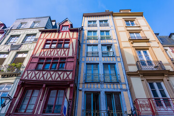 Obraz premium Maisons à colombages dans les rues de Rouen