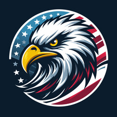 American bald eagle head logo , Eagle head , head eagle , bald eagle head , eagle logo , eagle mascot logo , eagle Usa flag vector design logo , head eagle logo , eagle wearing crown and sunglasses 