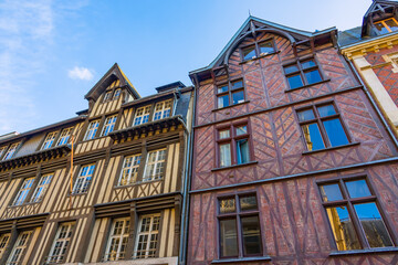 Fototapeta premium Maisons à colombages dans les rues de Rouen