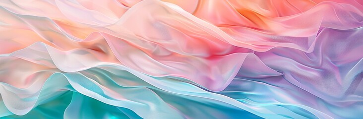 Fototapeta premium Abstract Pastel Waves Background.