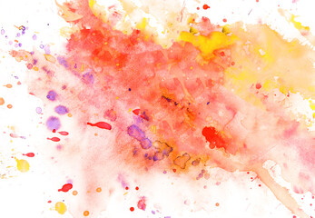 Obraz premium Abstract background of watercolor stains, strokes and splashes