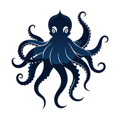 Octopus  Silhouette Vector Illustration