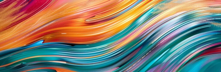 Abstract colorful waves background.