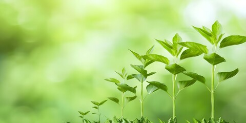 Obraz premium Financial report bar charts on ecofriendly background symbolizing sustainable growth. Concept Financial Analysis, Bar Charts, Sustainable Growth, Eco-friendly Background, Sustainability