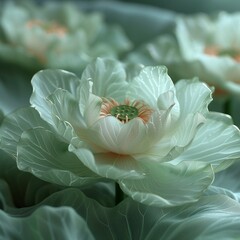 Translucent  lotus flower