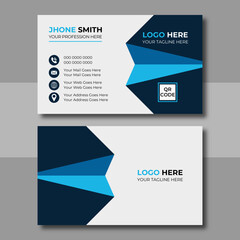 Double-sided creative unique business card vector design template. Business card for corporate business and personal use. Vector illustration design, Print ready,
