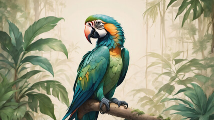 blue and yellow macaw